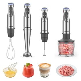 1100W Immersion Hand Blender, Stainless Steel Stick Blender with 12-Speed & Turbo Mode 1100W Immersion Hand Blender, Stainless Steel Stick Blender with 12-Speed & Turbo Mode